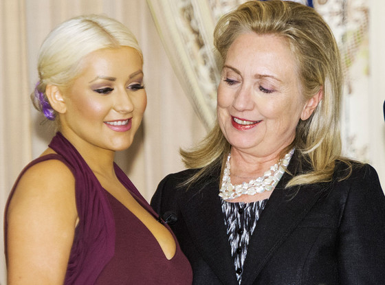 Christina Aguilera, Hillary Clinton Christina Aguilera, Hillary Clinton